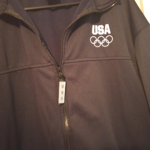 USA Olympic Committee men's long sleeve zip up/warm up jacket - Picture 3 of 5